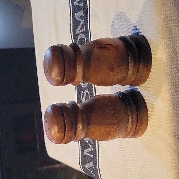 Tropical Tiki Style Salt n Pepper Shakers,Palm Trees,Sunsets,Vintage - Picture 3 of 3